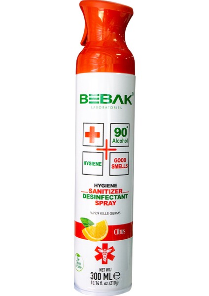 Dezenfektan Antibakteriyel Hava Temizleme Spreyi Citrus 300 ml