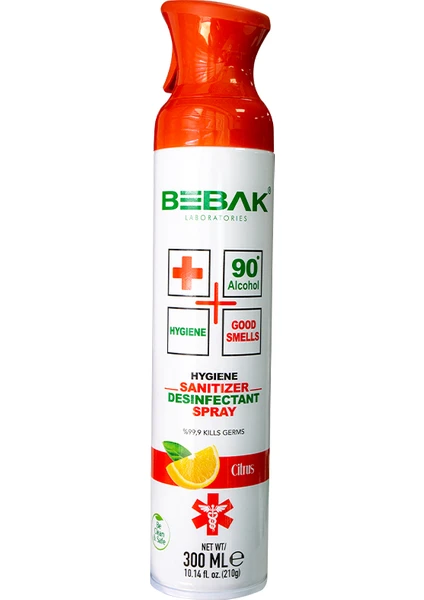 Dezenfektan Antibakteriyel Hava Temizleme Spreyi Citrus 300 ml