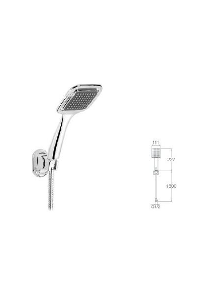 Mafsallı Kare Duş Seti