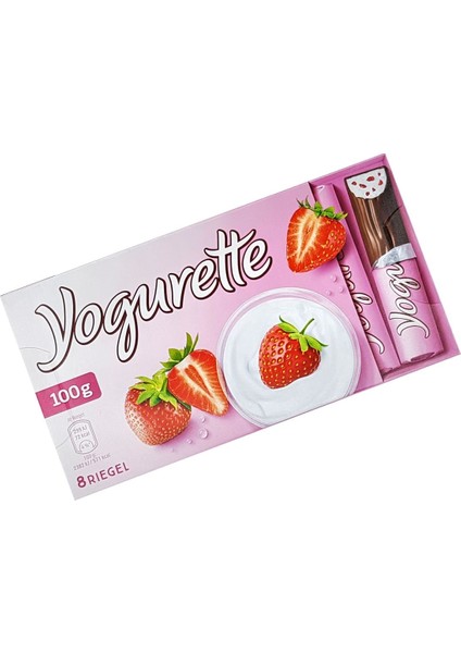 Yogurette Çilekli Çikolata 8 Riegel 100 gr