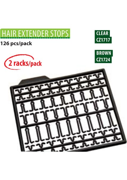 1724 Hair Extender Stops Brown (126PCS)
