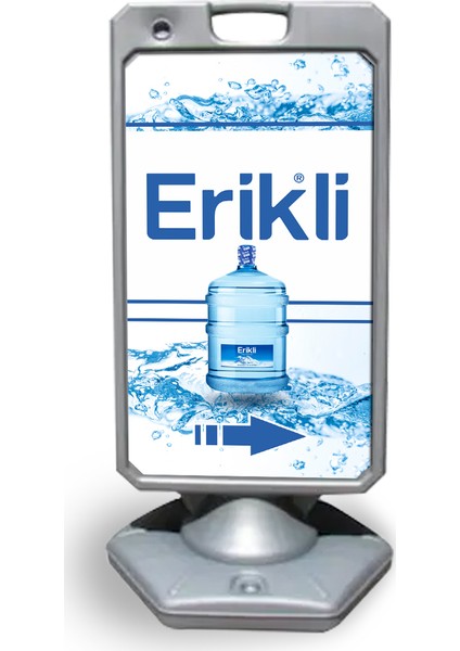 Erikli Reklam ve Yönlendirme Uyarı Dubasi A Tabela Gri
