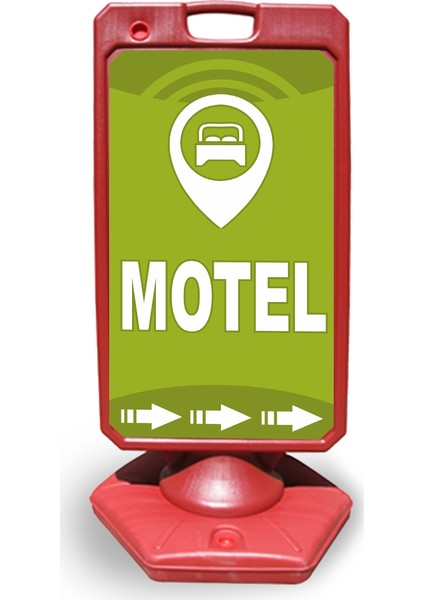 Motel Reklam ve Yönlendirme Uyarı Dubasi A Tabela Kırmızı
