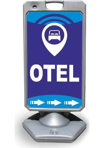 Otel Reklam ve Yönlendirme Uyarı Dubasi A Tabela Gri