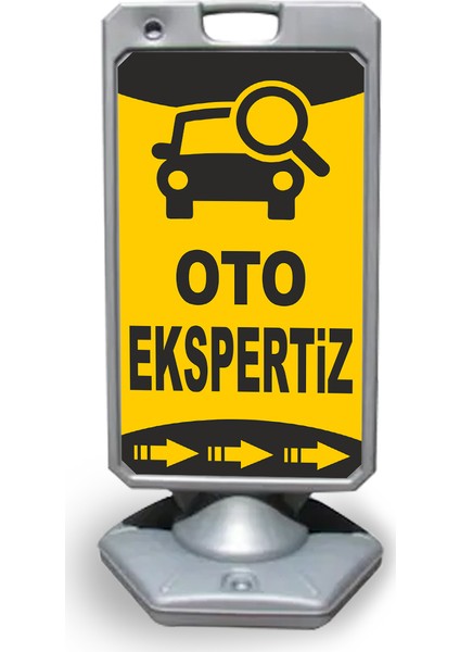 Oto Expertiz Reklam ve Yönlendirme Uyarı Dubasi A Tabela Gri