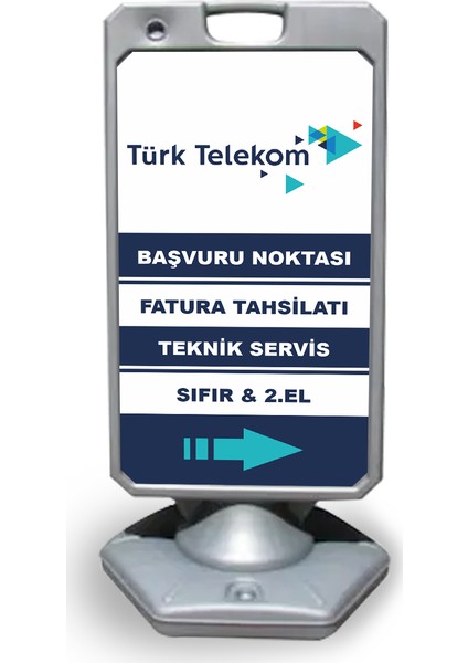 Turk Telekom Reklam ve Yönlendirme Uyarı Dubasi A Tabela Gri