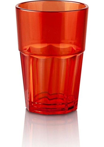 Kırılmaz Bardak - Kırmızı 300 ml - 12 Adet