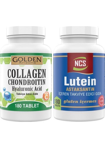 Lutein 180 Tablet Golden Arizona Collagen 180 Tablet Magnezyum Sitrat Vitamin C