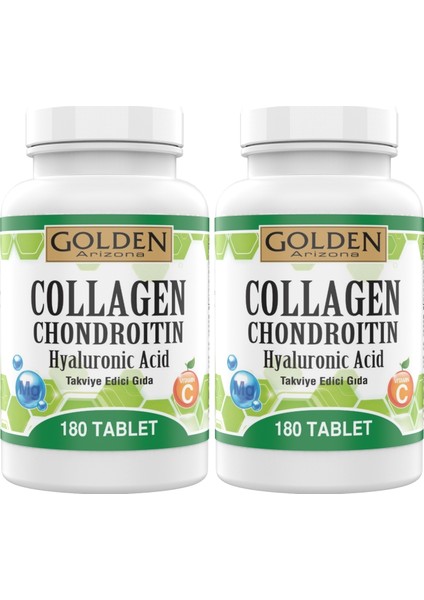 Collagen Chondroitin 2 Kutu 360 Tablet Hyaluronic Acid Vitamin C Magnezyum Sitrat
