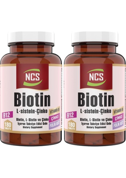 Biotin 2500 Mcg 2 Kutu 360 Tablet L Sistein Çinko Vitamin B12