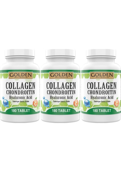 Collagen Chondroitin 3 Kutu 540 Tablet Tip 1-2-3 Magnezyum Sitrat Vitamin C Hyaluronic Acid