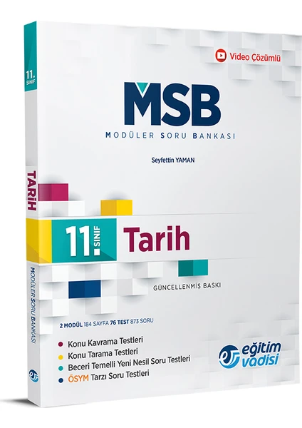 Eğitim Vadisi Yayınları 11.Sınıf Tarih Modüler Soru Bankası