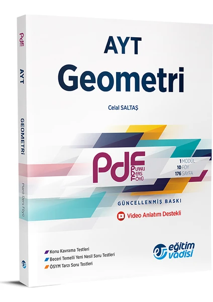 Eğitim Vadisi Yayınları AYT PDF Geometri Video Anlatım Destekli