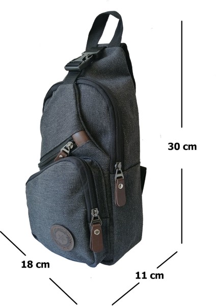 Usb Girişli Çift Taraf Askılı Göğüs Çantası Bodybag