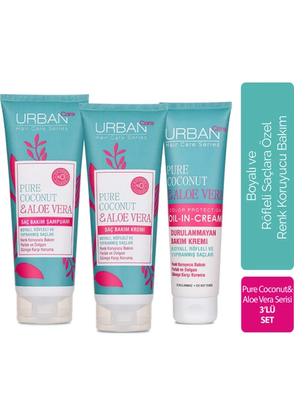 Urban Care Coconut Şampuan & Coconut Saç Kremi& Coconut Durulanmayan Krem