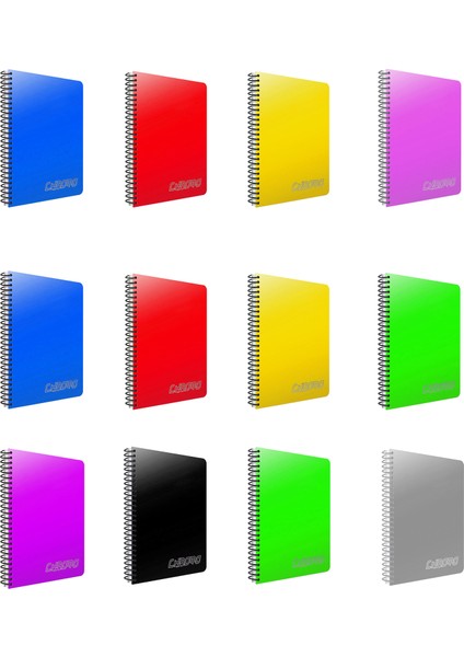 Chromo Spiralli Pp Kapak Defter A4 Kareli 60 Yaprak 12'lı