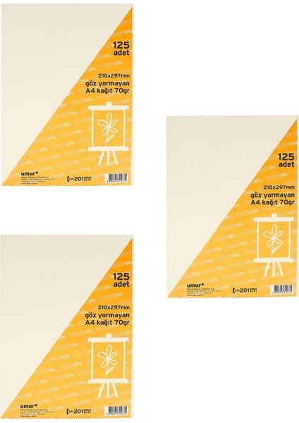 Umur Kitap Kağıdı A4 125'li 3'lü