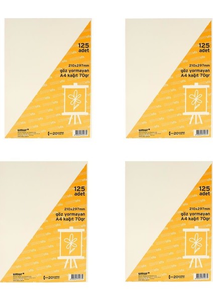 Umur Kitap Kağıdı A4 125'li 4'lü