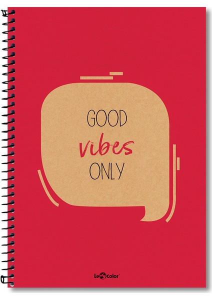 Eco Kraft Defter 17x24 cm 100 Yaprak Kareli Kırmızı Sert Kapaklı