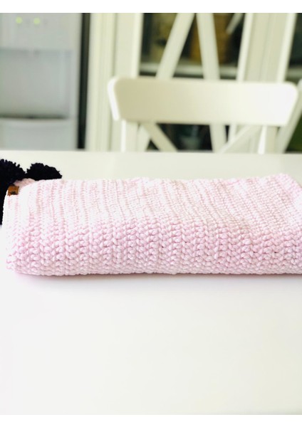 El Örgüsü Pembe Bebek Battaniyesi 0 - 12 Ay