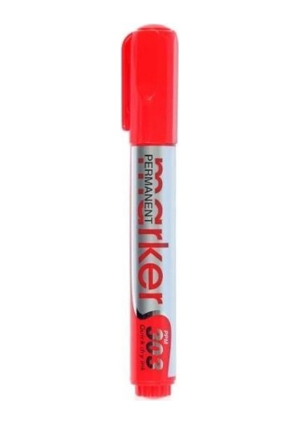 Permanent Marker 303 Kesik Uçlu Kırmızı