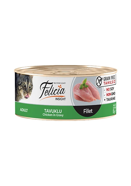 Tahılsız Tavuklu Fileto Kedi Konservesi 85GR