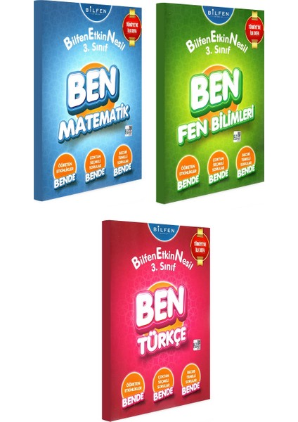 3. Sınıf Ben Matematik Türkçe Fen Bilimleri Etkin Nesil Seti 3 Kitap