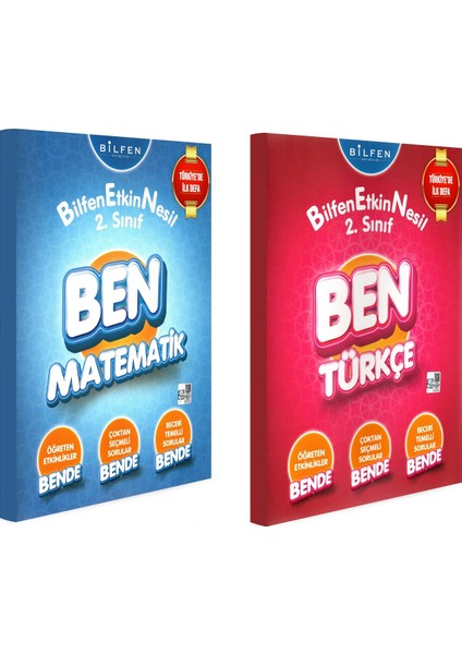 Bilfen Yayınları 2. Sınıf Ben Matematik Türkçe Etkin Nesil Seti 2 Kitap