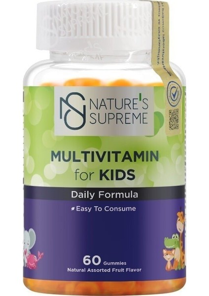 Nature’s Supreme Multivitamin For Kids 60 Çiğnenebilir Form