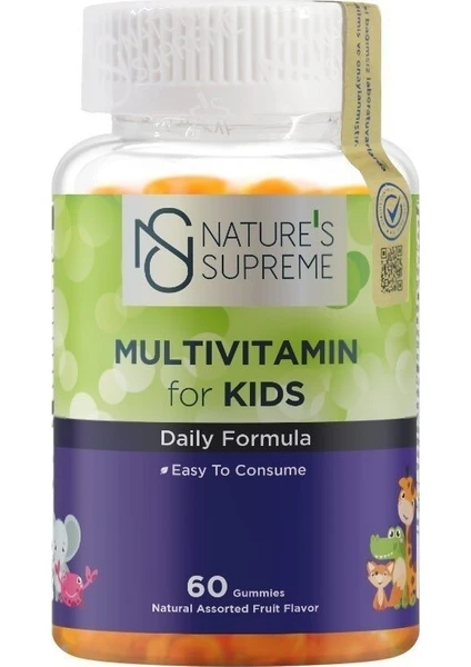 Nature’s Supreme Multivitamin For Kids 60 Çiğnenebilir Form