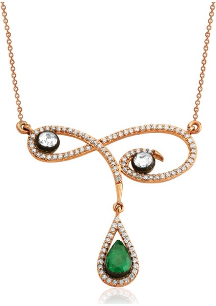 Zümrüt Efsun Elmas Kolye