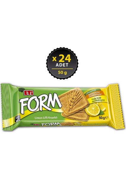 Form Limon Lifli Kepekli Bisküvi 50 g x 24 Adet