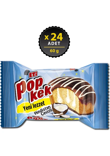 Popkek Hindistan Cevizli Kek 60 g x 24 Adet