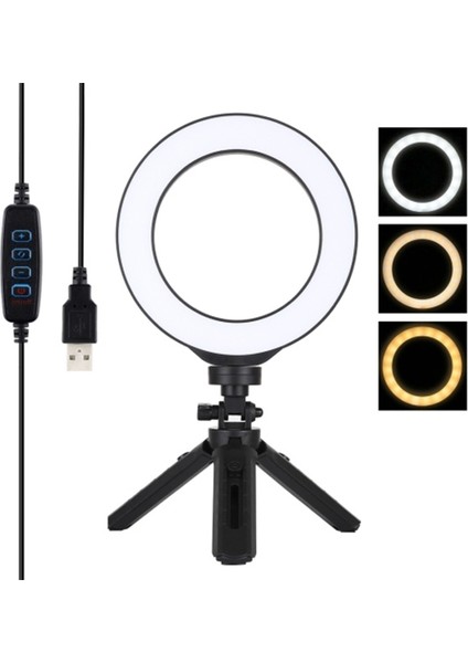 Puluz 6,2" Ring Light LED Işık 16 cm Stand Youtuber Çekim Işığı AL-32488