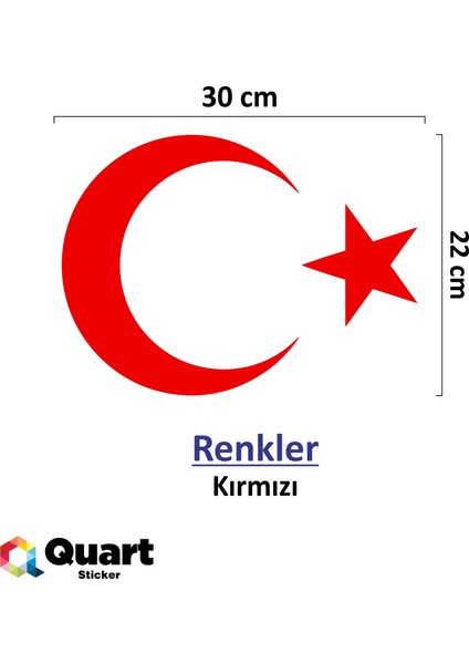 Ay Yıldız Sticker Türk Bayrağı Sticker fiyatları