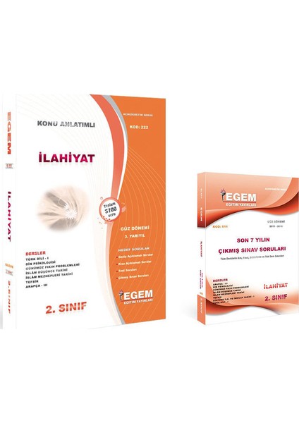 İlahiyat 2. Sınıf Güz Konu Anlatımlı Soru Bankası + Çıkmış Sınav Soruları
