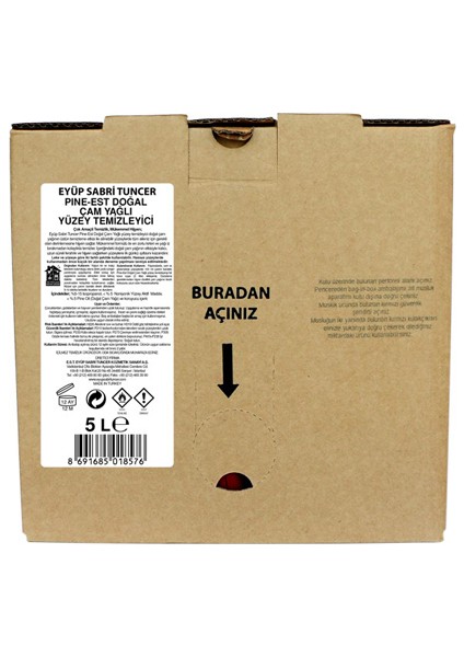 Çam Yağlı Yüzey Temizleyici 5 Lt - Bag In Box fiyatları
