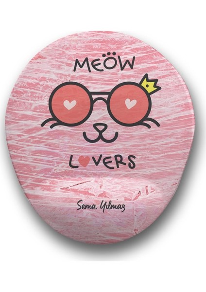 Atölye Çizgi Cat Lovers Meow Kedi Kişiye Özel Mouse Pad