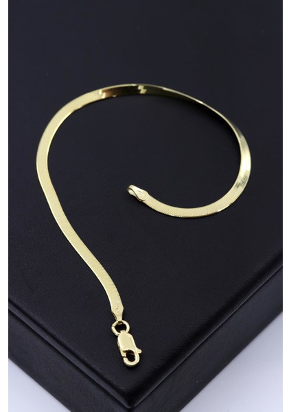 Italyan Yassı Zincir Altın Yaldızlı Gümüş Bileklik 168 modelleri