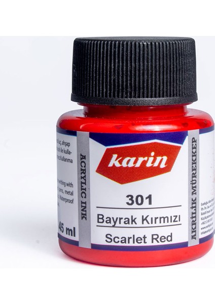 Hat Mürekkebi 45 ml Bayrak Kırmızı