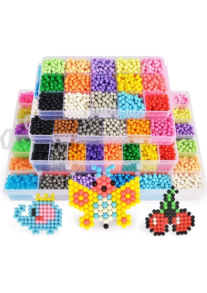 Aqua Beads Tasarım Boncukları Yedek Boncuk Paketi 1200 Boncuk