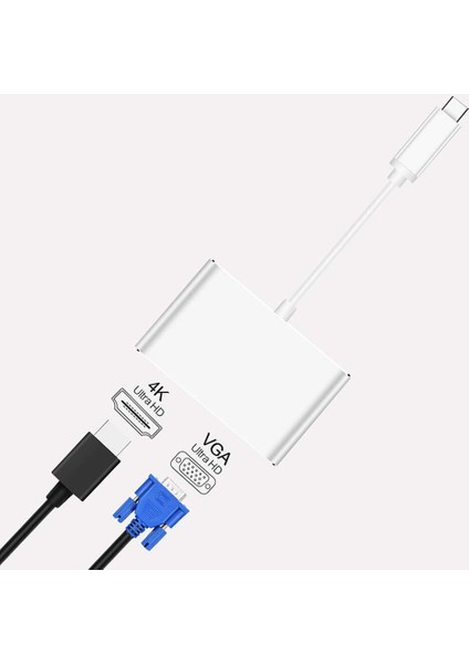 4366 USB Type C To HDMI VGA 3.1 4K Çevirici Dönüştürücü Adaptör modelleri