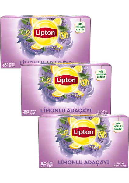 Bardak Poşet Bitki Çayı Adaçayı 20'Li x 3 Adet