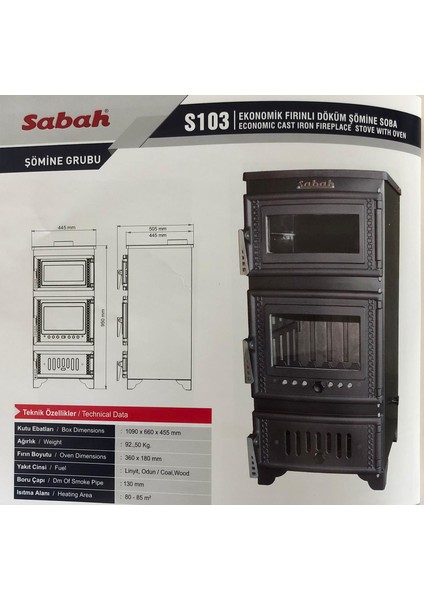 S103 Ekonomik Fırınlı Döküm Şömine Soba fiyatları