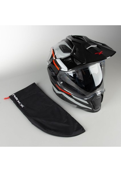 X.wed 2 X-Patrol Siyah-Gri-Kırmızı Kask