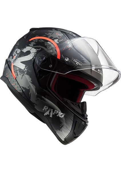 Rapıd Cırcle Mat Tıtanıum-Turuncu Kask