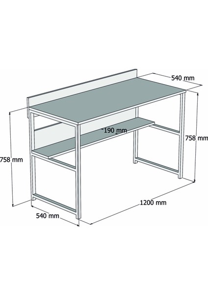 Momento 1201 Metal Çalışma Masası Lidya