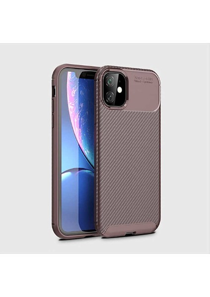 Apple iPhone 11 Karbon Tasarımlı Ultra Dayanıklı Silikon Kılıf