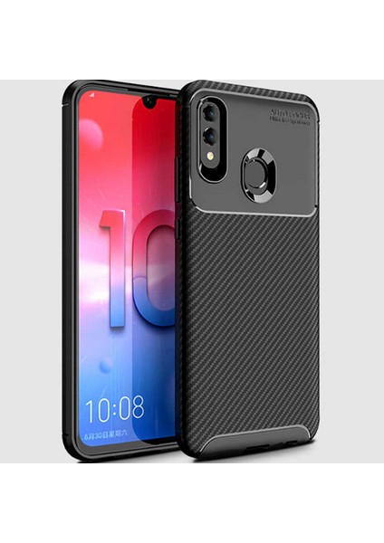 Huawei P Smart 2019 Kılıf Rugged Armor Darbe Emici Uzun Ömürlü Dayanıklı Parmak İzi Yapmaz Karbon Tasarım Negro Silikon Kapak