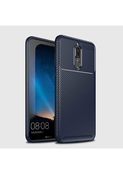 Huawei Mate 10 Lite Kılıf Kamera Çıkıntılı Karbon Fiber Dokulu Renk Atmaz Koruyucu Kapak (Negro) modelleri